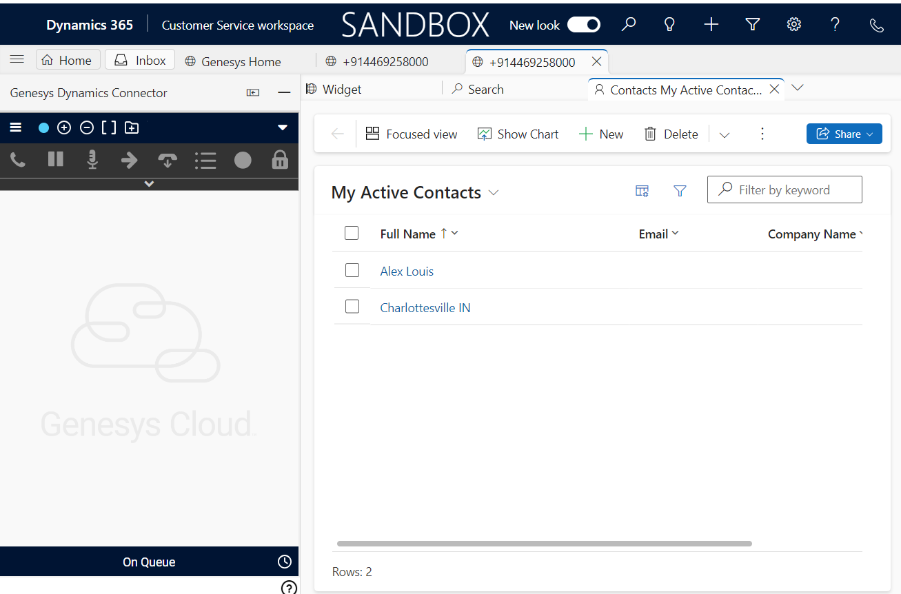 Genesys Cloud Widget Screenshot